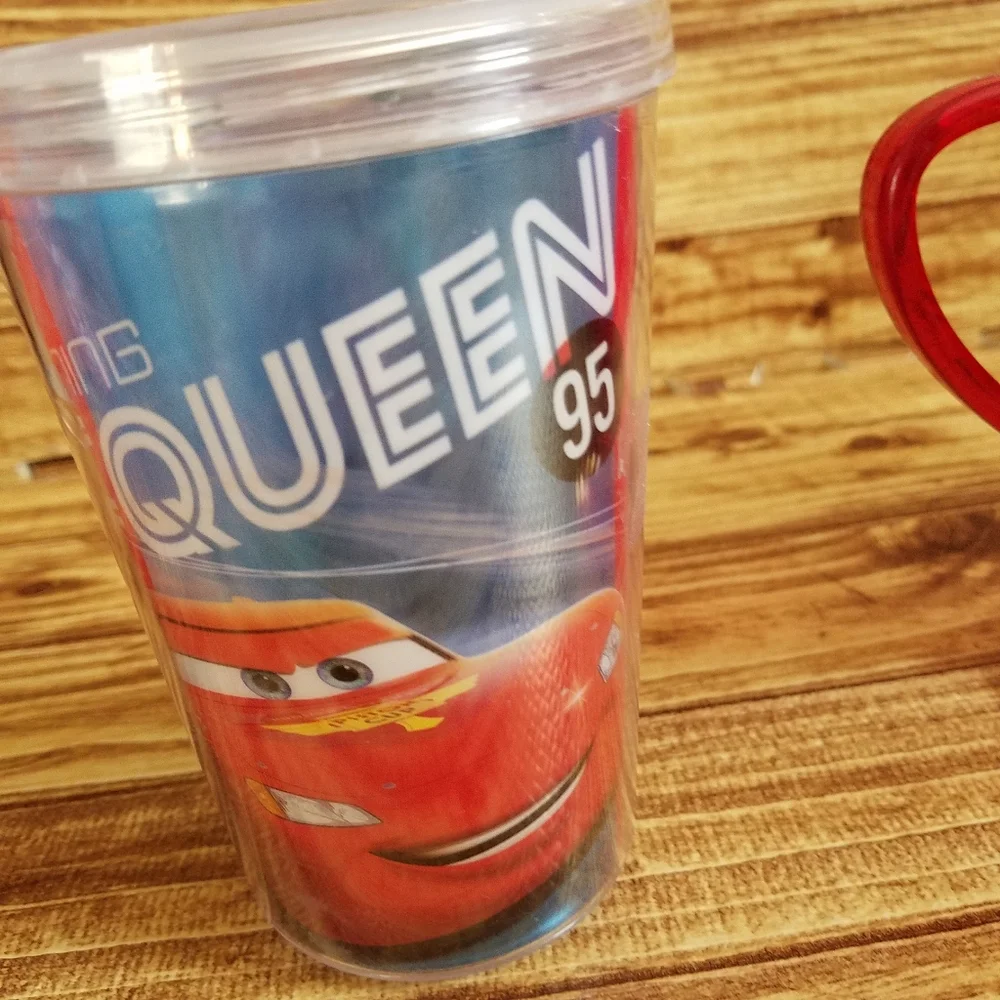 Disney Pixar Cars Plastic Drinkware Lot Piston Cup Trophy Tumblers 3pc Set